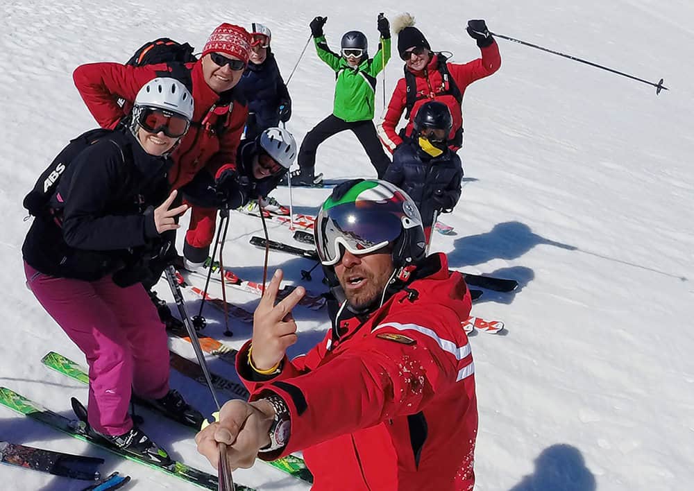 cervinia ski school group lesson