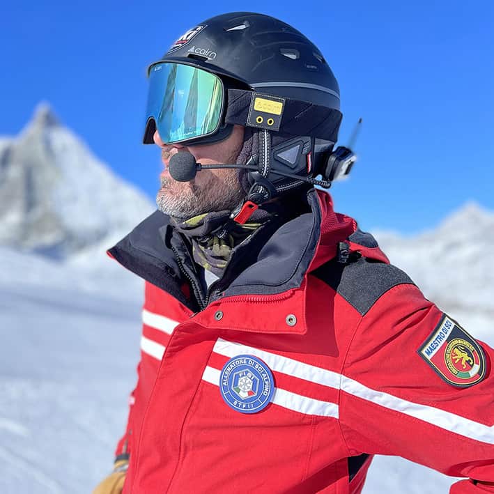 Cardo Packtalk ski coaching clinic SKI SCHOOL cervinia courmayeur champoluc