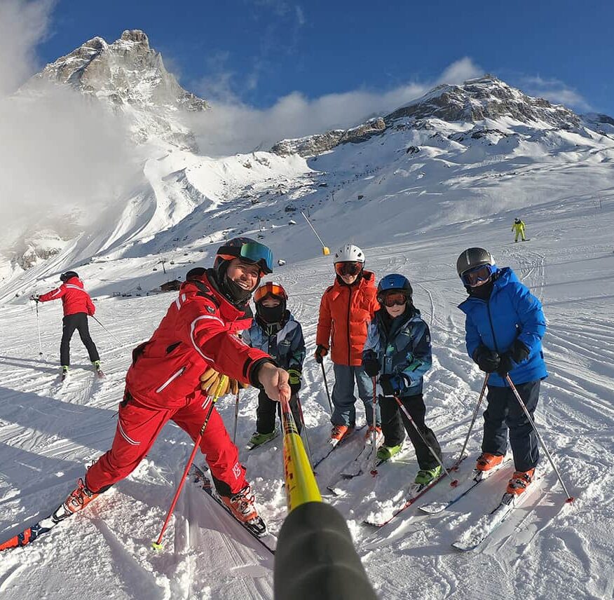 kids ski lessons cervinia courmayeur champoluc