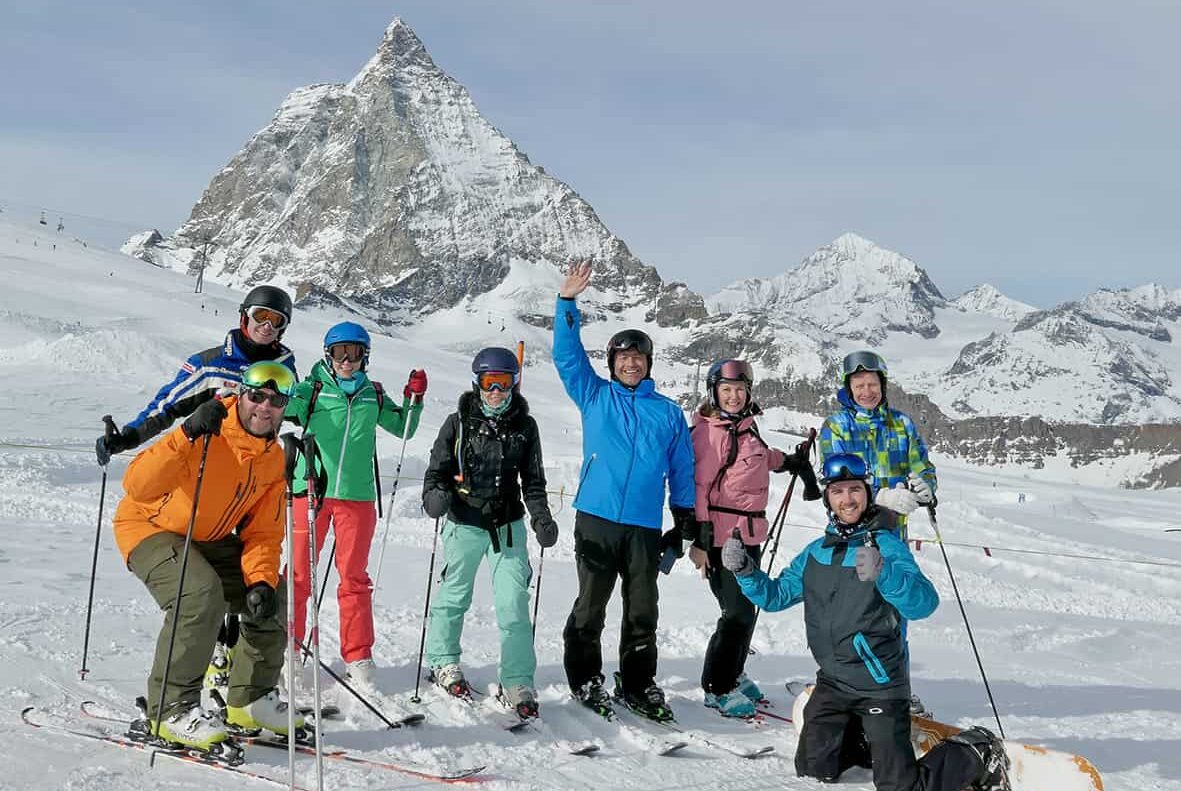 lezioni di sci per famiglie cervinia courmayeur champoluc