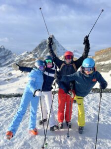 family ski lessons in cervinia