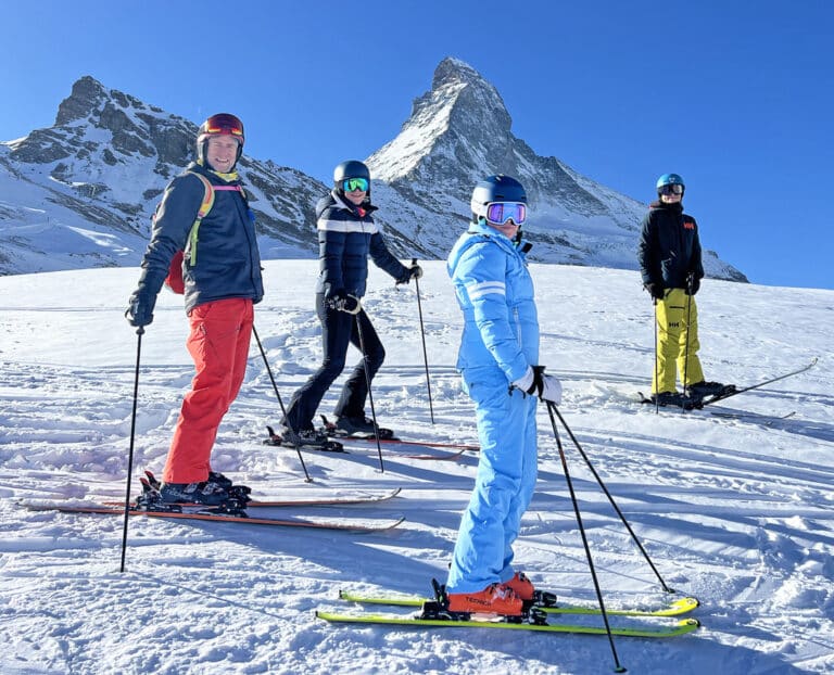 Family ski instructor in Cervinia
