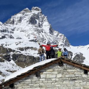 private ski instructor in cervinia with kids
